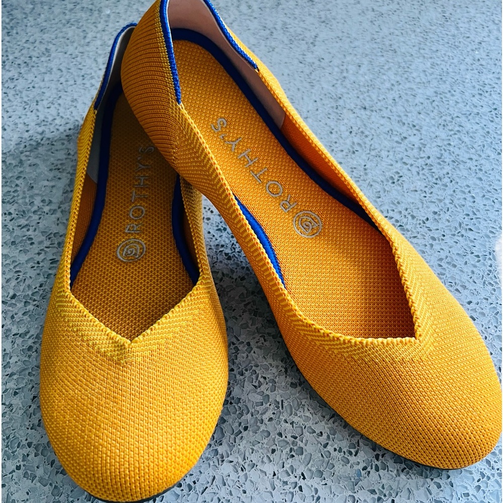 Rothys Gold flat